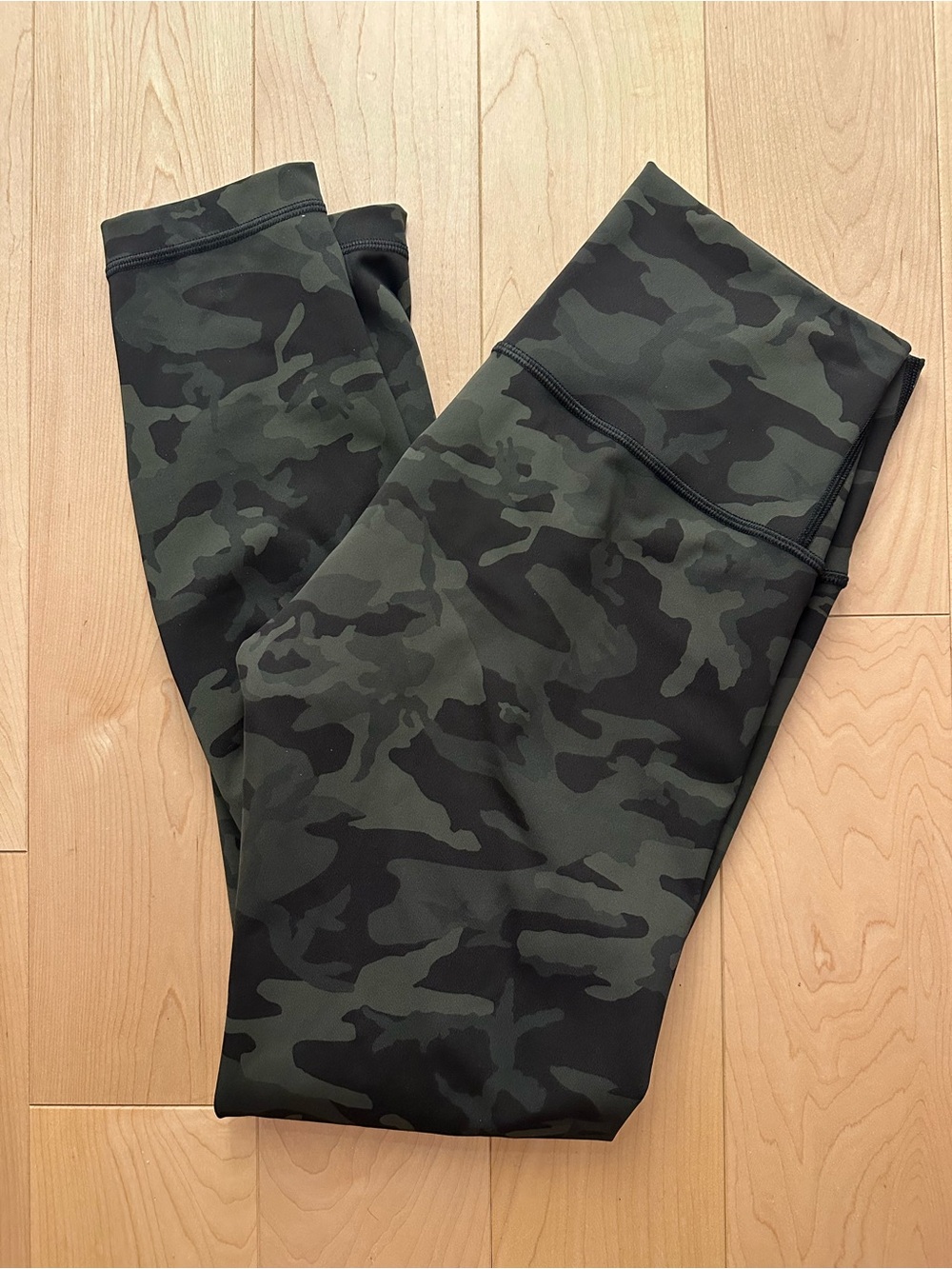 Lululemon Green Camo Leggings Gorpcore Fitness Pants